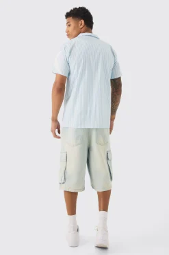 boohooMAN Regular Collared Stripe Graphic Shirt | UK| Shirts