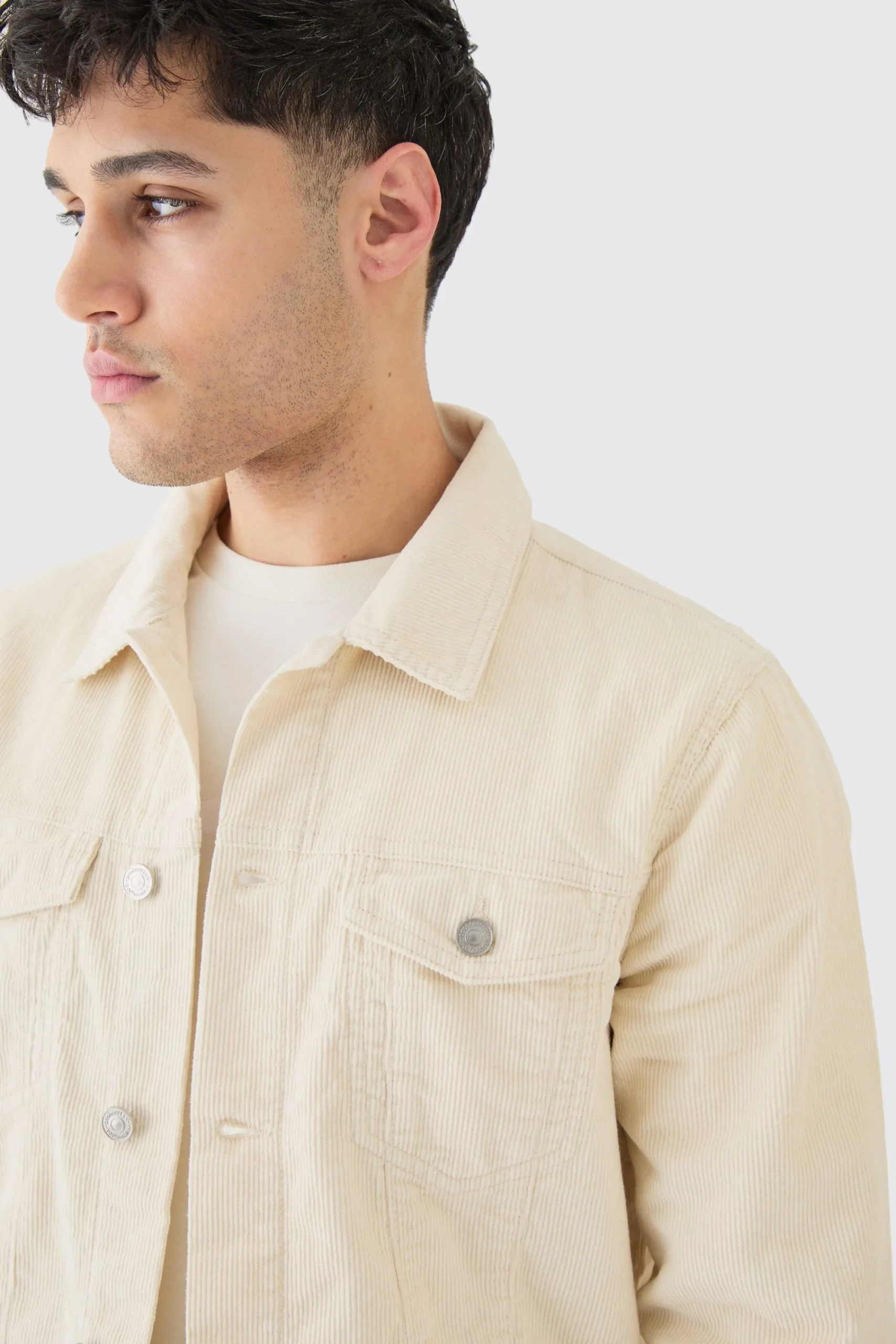 boohooMAN Regular Cord Jacket In | UK| Coats & Jackets