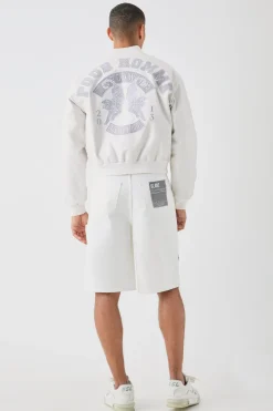 boohooMAN Regular Embellished Jorts With Woven Label | UK| Shorts