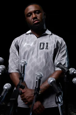 Regular Fit 01 Graphic Mesh Football Shirt | UK^boohooMAN Sale