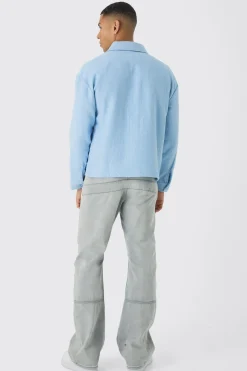 boohooMAN Regular Fit Boucle Overshirt | UK| Shirts