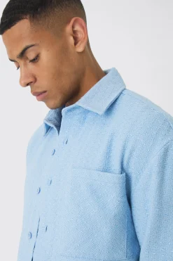 boohooMAN Regular Fit Boucle Overshirt | UK| Shirts