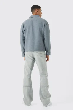 boohooMAN Regular Fit Boucle Overshirt | UK| Shirts