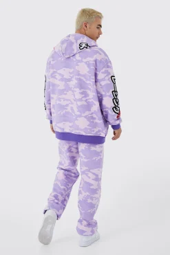 boohooMAN Regular Fit Camo Applique Badge Jogger | UK| Joggers