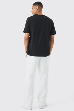 Regular Fit Champs Print T-Shirt | UK^boohooMAN New