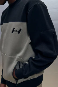 boohooMAN Regular Fit Colour Block Sweatshirt | UK| Hoodies & Sweatshirts