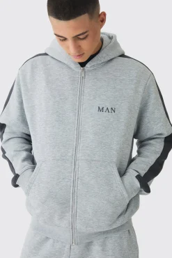 boohooMAN Regular Fit Colour Block Cargo Pocket Zip Through Hooded Tracksuit | UK| Tracksuits