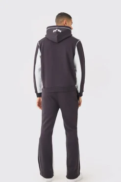 boohooMAN Regular Fit Contrast Stitch Ofcl Gusset Tracksuit | UK| Tracksuits