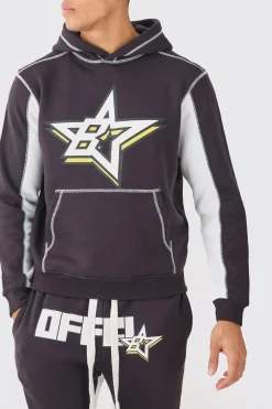 boohooMAN Regular Fit Contrast Stitch Ofcl Gusset Tracksuit | UK| Tracksuits