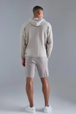 boohooMAN Regular Fit Dual Zip Through Knitted Hoodie | UK| Knitwear