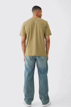 Regular Fit Embroidered T-Shirt | UK^boohooMAN