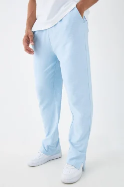 boohooMAN Regular Fit Jacquard Raised Stripe Split Hem Jogger | UK| Trousers|Joggers