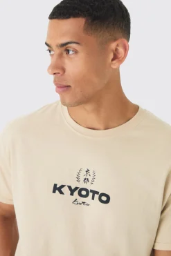 Regular Fit Kyoto Graphic T-Shirt | UK^boohooMAN Hot