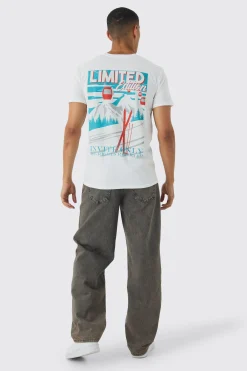 Regular Fit Limited Edition Ski Print T-Shirt | UK^boohooMAN Clearance