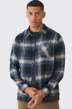 boohooMAN Regular Fit Long Sleeve Check Shirt | UK| Shirts
