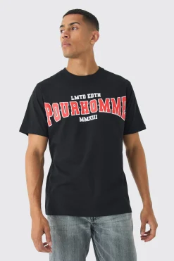 Regular Fit Pour Homme Print T-Shirt | UK^boohooMAN Outlet