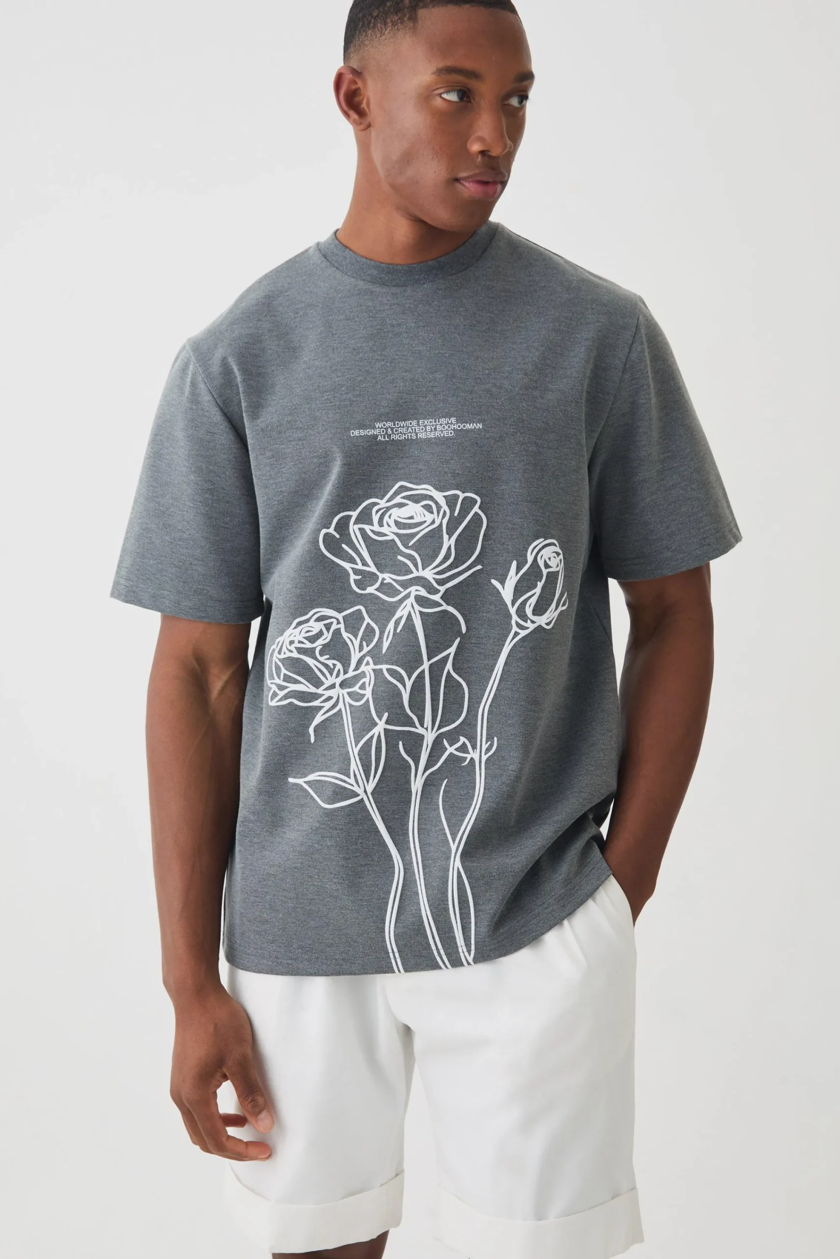 Regular Fit Puff Print Heavyweight T-shirt | UK^boohooMAN Best