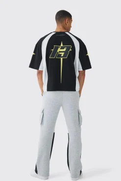 boohooMAN Regular Fit Raw Hem Gusset Cargo Jogger | UK| Trousers|Joggers