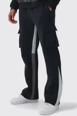 boohooMAN Regular Fit Raw Hem Gusset Cargo Jogger | UK| Loungewear|Trousers