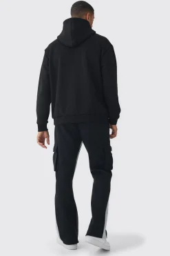 boohooMAN Regular Fit Raw Hem Gusset Cargo Jogger | UK| Loungewear|Trousers