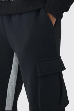 boohooMAN Regular Fit Raw Hem Gusset Cargo Jogger | UK| Loungewear|Trousers