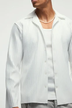 boohooMAN Regular Fit Revere Pleated Long Sleeve Shirt | UK| Shirts