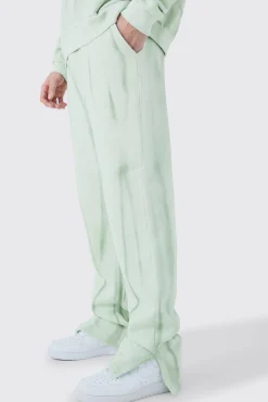 boohooMAN Regular Fit Split Hem Ombre Spray Wash Jogger | UK| Joggers