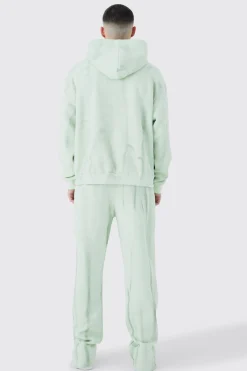 boohooMAN Regular Fit Split Hem Ombre Spray Wash Jogger | UK| Joggers