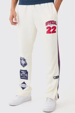 boohooMAN Regular Fit Split Hem Tricot Tape Jogger | UK| Trousers|Joggers