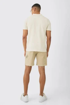 boohooMAN Regular Fit Tonal Embroidered Knitted Shirt | UK| Shorts|Shirts