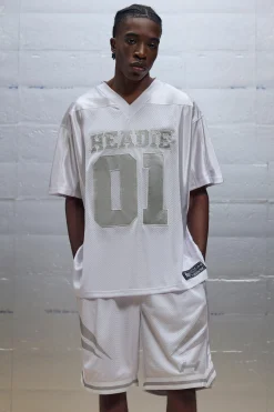 boohooMAN Regular Fit V Neck Mesh 01 T-shirt & Basketball Shorts Set | UK| Sets & Co-Ords|Tracksuits