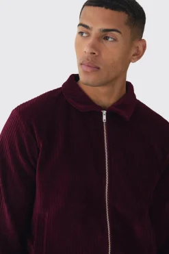 boohooMAN Regular Fit Velour Pleated Track Top | UK| Coats & Jackets|Hoodies & Sweatshirts
