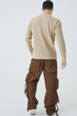 boohooMAN Regular Fit Waffle Knit Jumper | UK| Knitwear