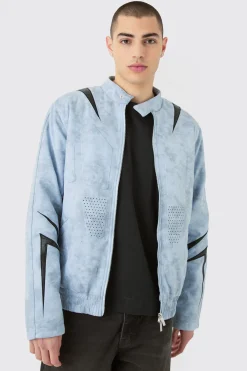 boohooMAN Regular Fit Washed Faux Suede Moto Jacket | UK| Coats & Jackets