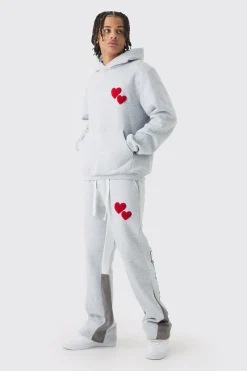 boohooMAN Regular Limited Heart Gusset Hooded Tracksuit | UK| Tracksuits