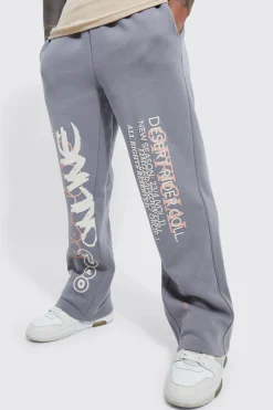 boohooMAN Regular Printed Gusset Jogger | UK| Trousers|Joggers
