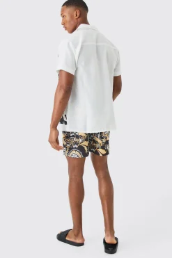 boohooMAN Regular Printed Shirt And Swim Short Set | UK| Sets & Co-Ords