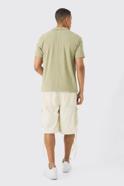 boohooMAN Regular Revere Waffle Shirt | UK| Shirts