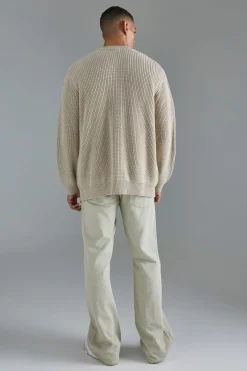 boohooMAN Regular Ribbed Fisherman Knit Bomber | UK| Knitwear|Coats & Jackets