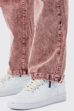 boohooMAN Relaxed Acid Wash Corduroy Trouser | UK| Trousers
