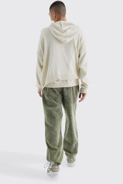 boohooMAN Relaxed Acid Wash Corduroy Trouser | UK| Trousers