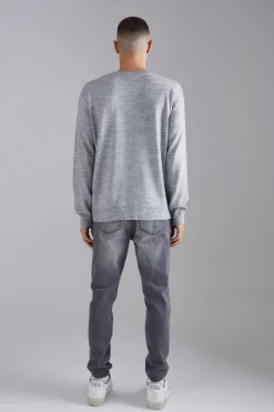 boohooMAN Relaxed All Over Pearl Embellished Knit Jumper | UK| Knitwear