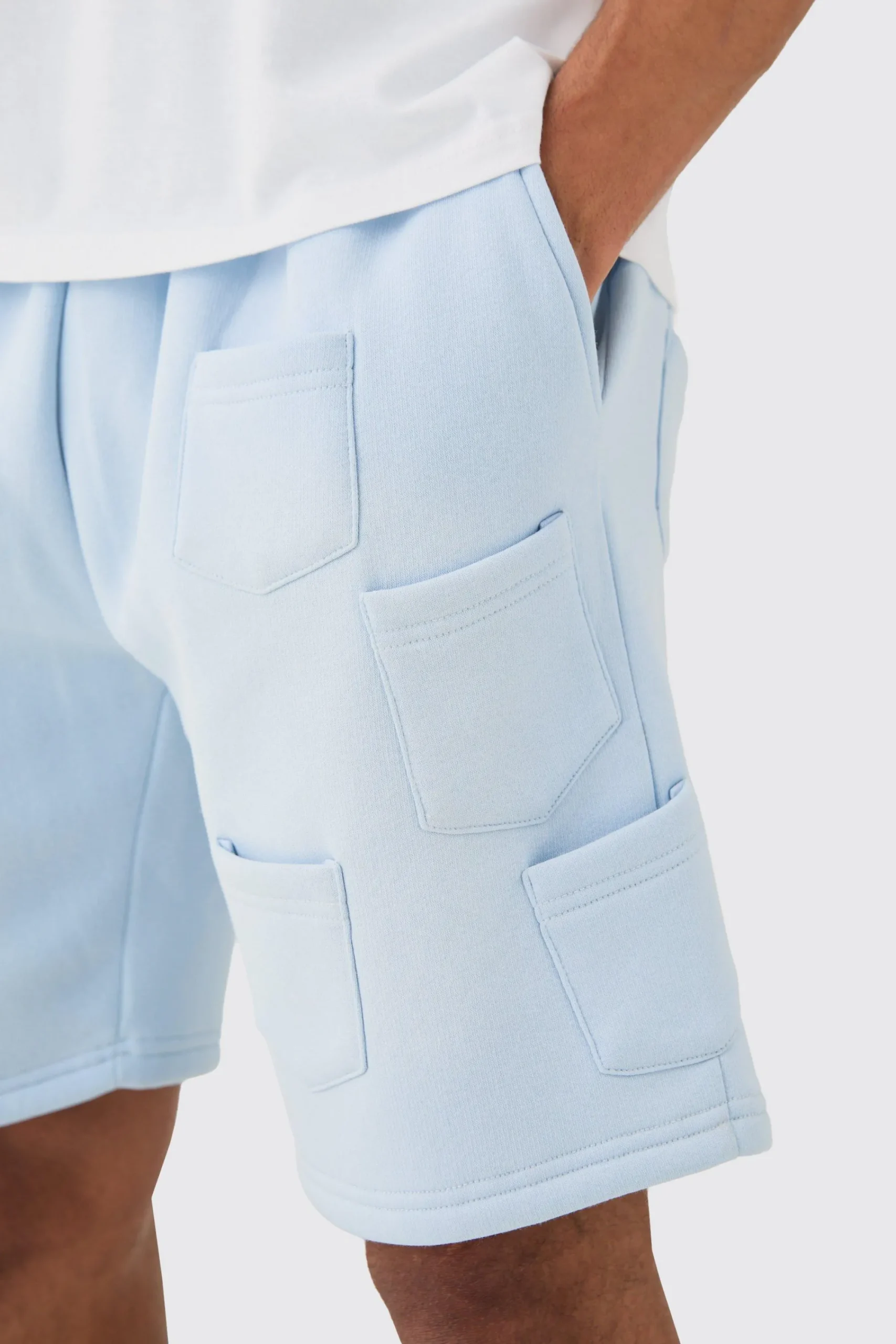 boohooMAN Relaxed All Over Pocket Spray Wash Shorts | UK| Shorts