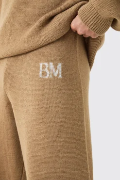 boohooMAN Relaxed Branded Knit Trouser | UK| Trousers