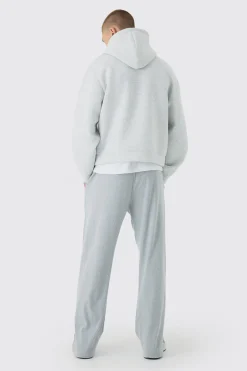 boohooMAN Relaxed Brushed Ottoman Rib Split Hem Jogger | UK| Joggers