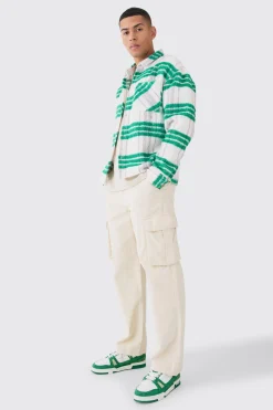 boohooMAN Relaxed Cargo Cord Trouser In | UK| Trousers|Cargos