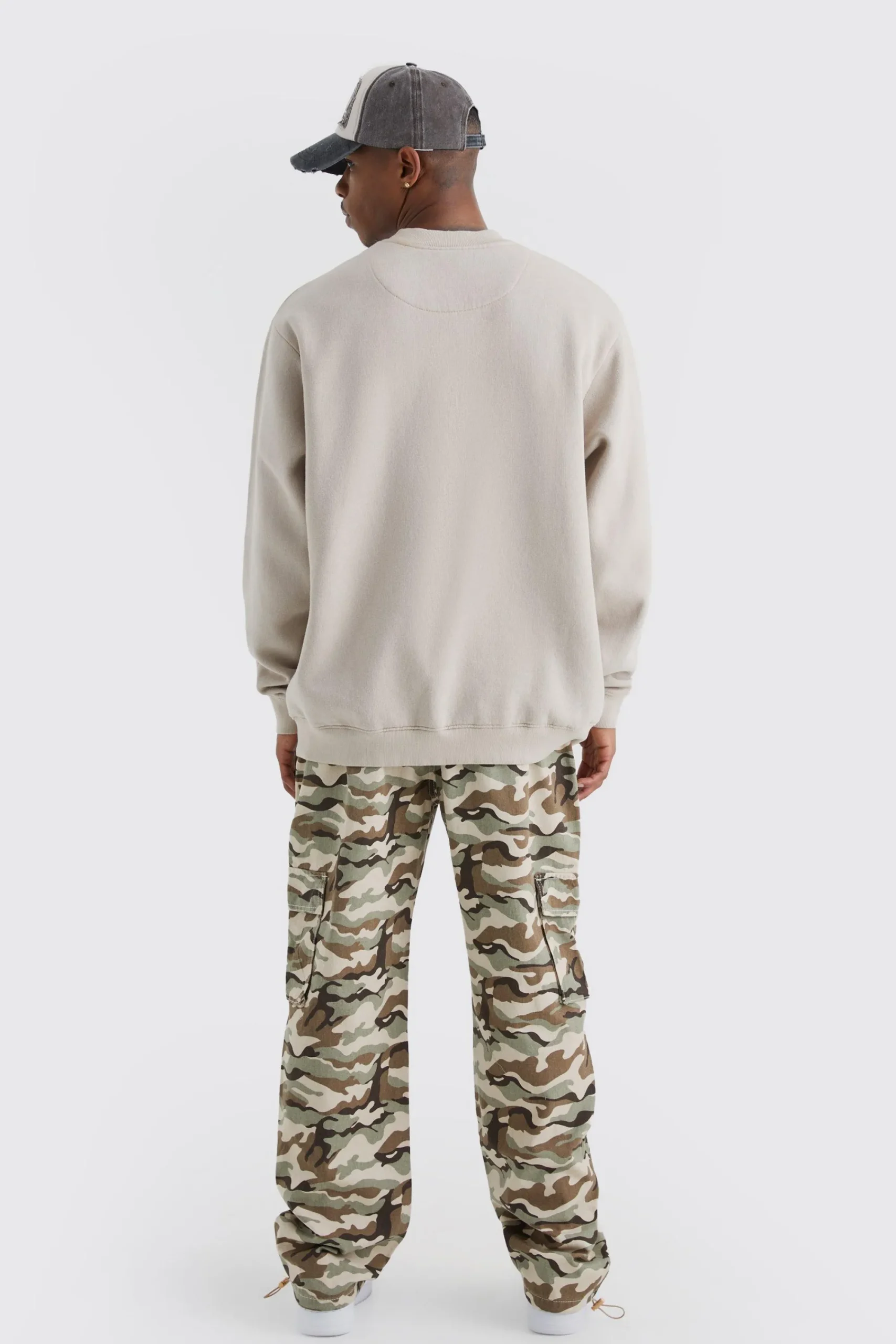 boohooMAN Relaxed Cargo Pocket Camo Trouser | UK| Trousers|Cargos