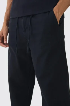 boohooMAN Relaxed Chinos With Drawcords In | UK| Trousers
