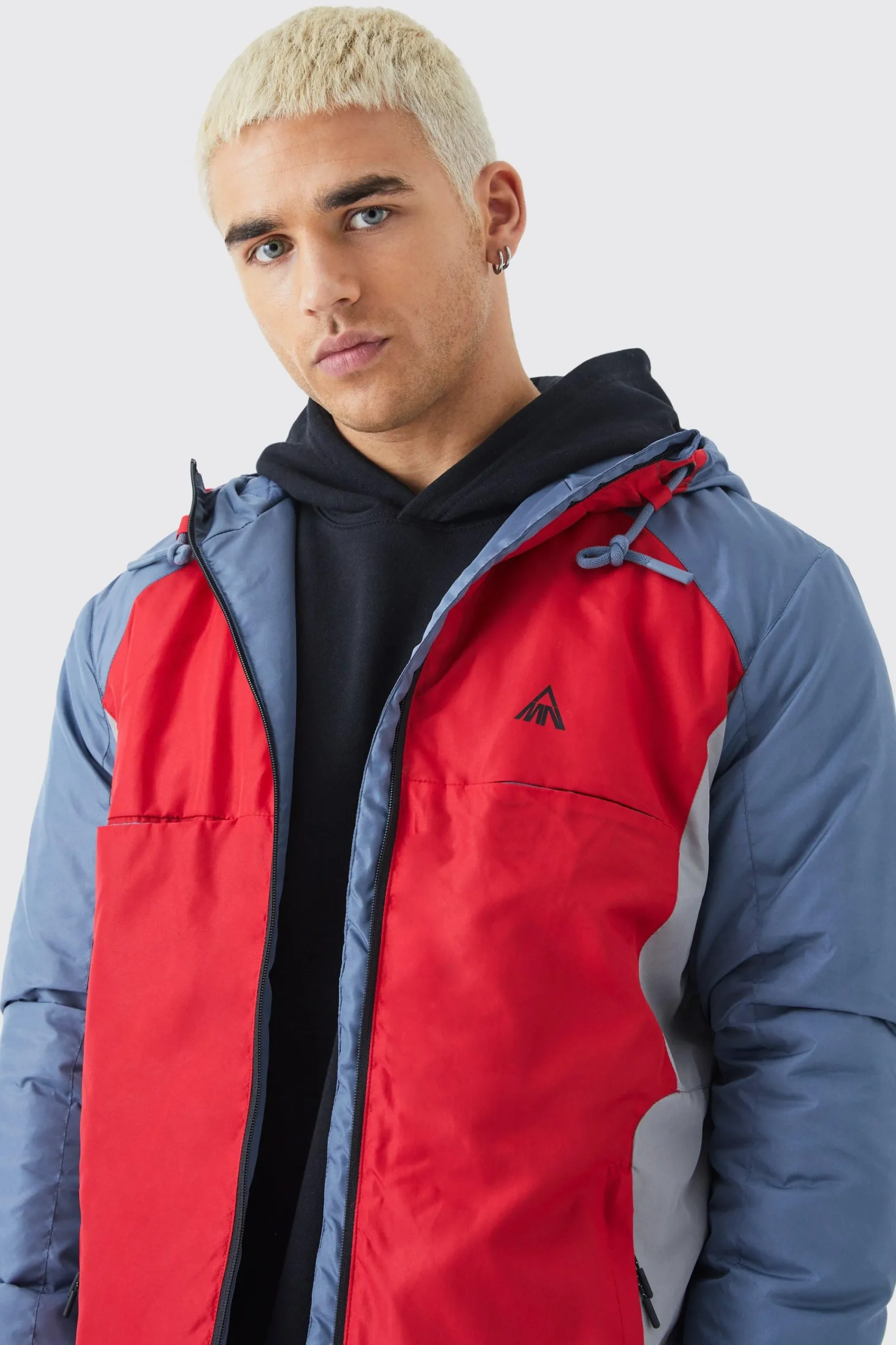 boohooMAN Relaxed Colour Block Padded Riptstop Jacket | UK| Coats & Jackets