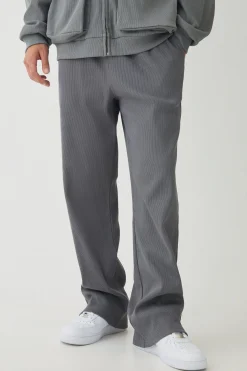 boohooMAN Relaxed Contrast Drawcord Heavy Ribbed Jogger | UK| Trousers|Joggers